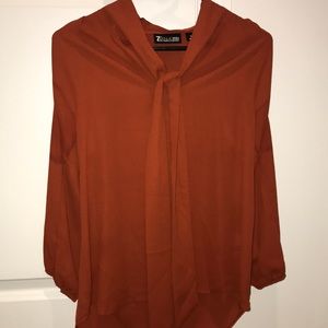 XS New York and Company dress shirt(auburn orange)